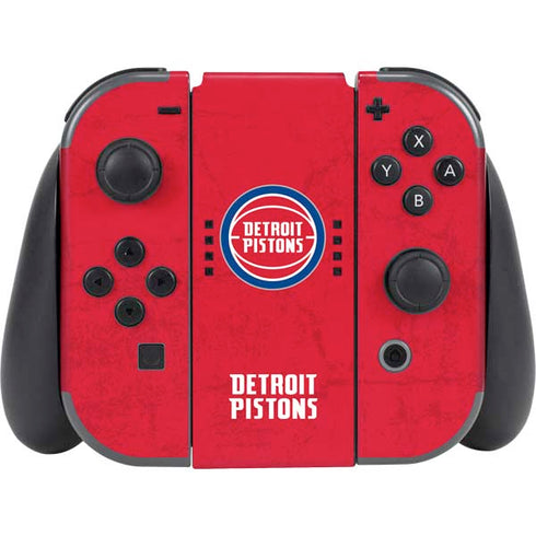 NBA Detroit Pistons Distressed Nintendo Switch (2017-2021) Joy-Con Controller Skin