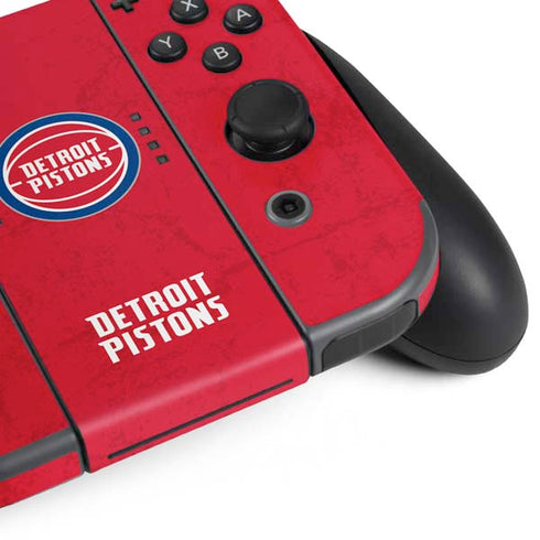 NBA Detroit Pistons Distressed Nintendo Switch (2017-2021) Joy-Con Controller Skin