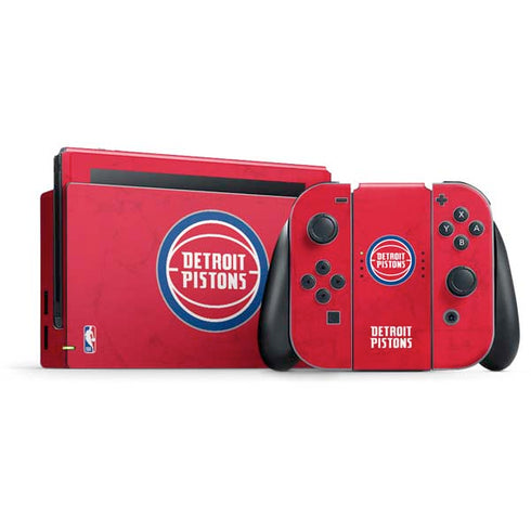 NBA Detroit Pistons Distressed Nintendo Skins
