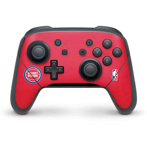NBA Detroit Pistons Distressed Nintendo Switch Pro Controller Skin