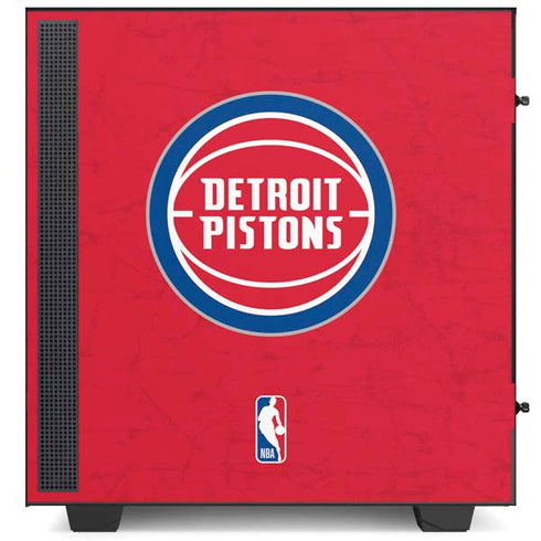 NBA Detroit Pistons Distressed NZXT H510 Compact ATX Mid-Tower Case Skin
