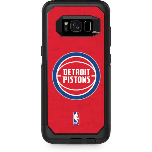 NBA Detroit Pistons Distressed Otterbox Commuter Galaxy Skin