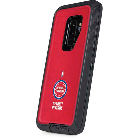 NBA Detroit Pistons Distressed Otterbox Defender Galaxy Skin