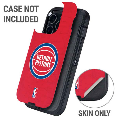 NBA Detroit Pistons Distressed Otterbox Defender iPhone Skin