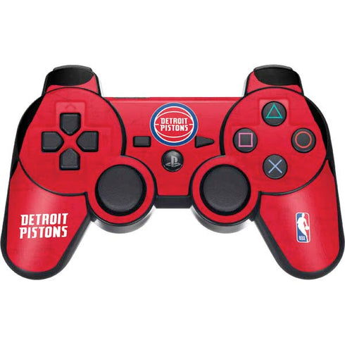 NBA Detroit Pistons Distressed PS3 Dual Shock wireless controller Skin