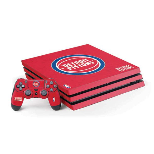NBA Detroit Pistons Distressed PS4 Pro Bundle Skin