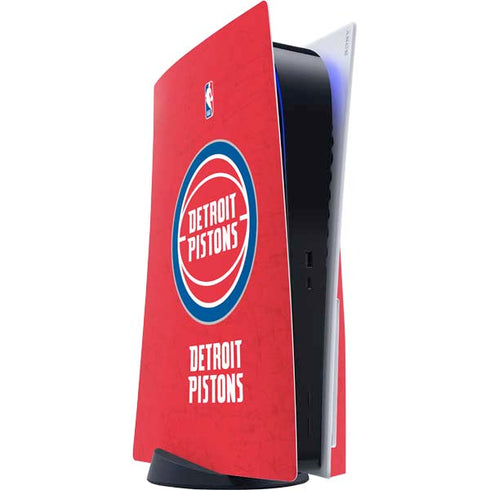 NBA Detroit Pistons Distressed PS5 Console Skin