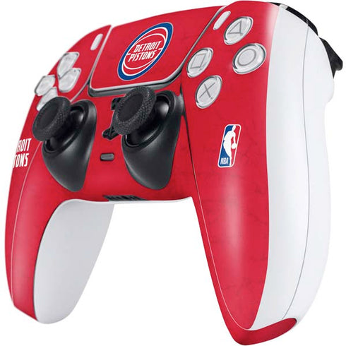 NBA Detroit Pistons Distressed PS5 Controller Skin