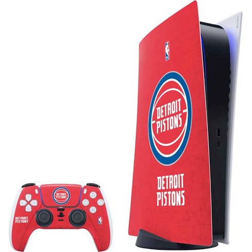 NBA Detroit Pistons Distressed PlayStation PS5 Skins