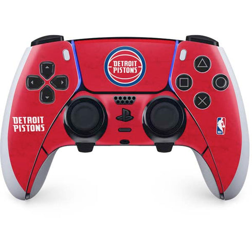 NBA Detroit Pistons Distressed PS5 DualSense Edge Pro Controller Skin