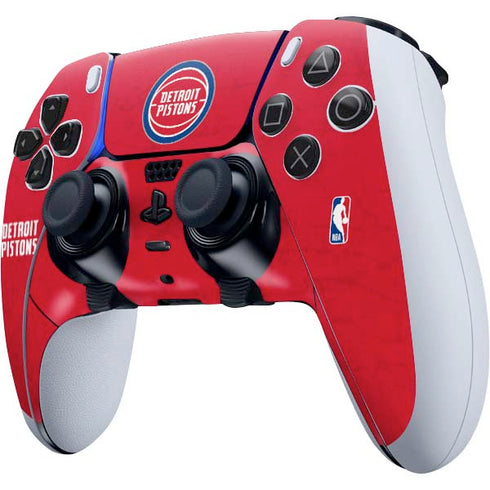 NBA Detroit Pistons Distressed PS5 DualSense Edge Pro Controller Skin