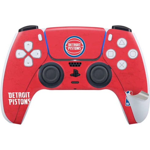 NBA Detroit Pistons Distressed PS5 Pro Disk Bundle Skin