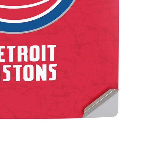 NBA Detroit Pistons Distressed PS5 Slim Disk Console Skin