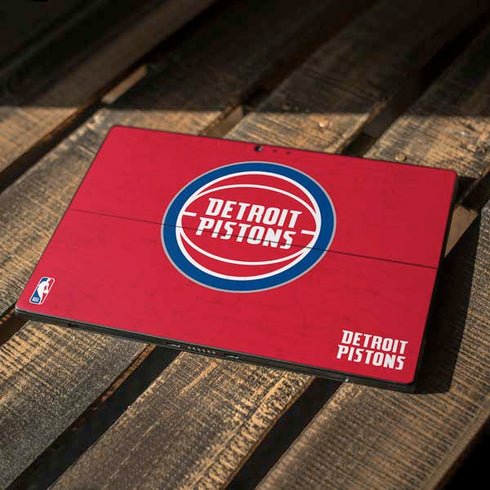 NBA Detroit Pistons Distressed Surface Pro 6 Skin
