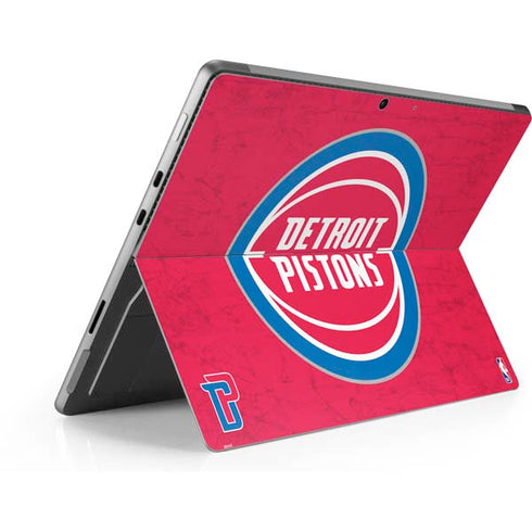 NBA Detroit Pistons Distressed Surface Pro 8 Skin