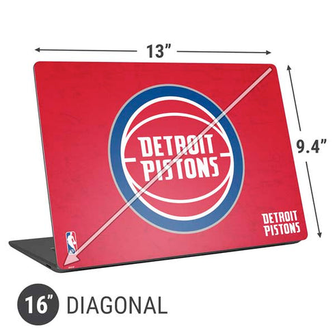 NBA Detroit Pistons Distressed Universal Laptop 16in (13 x 9.4in) Skin
