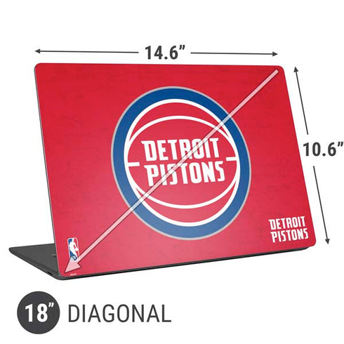 NBA Detroit Pistons Distressed Universal Laptop 18in (14.6 x 10.6in) Skin