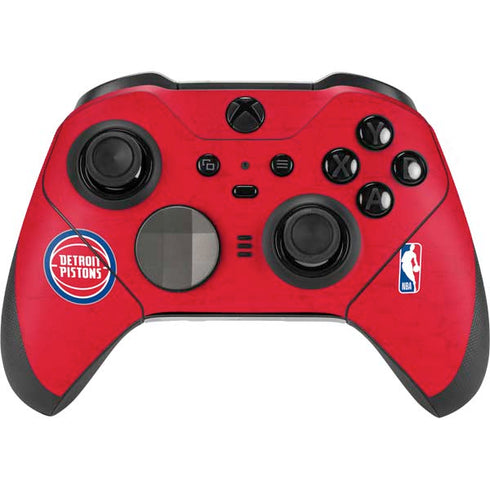 NBA Detroit Pistons Distressed Xbox Elite Wireless Controller Series 2 Skin