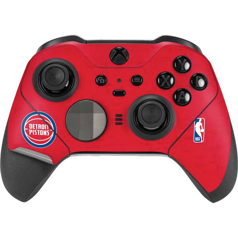 NBA Detroit Pistons Distressed Xbox Elite Wireless Controller Series 2 Skin