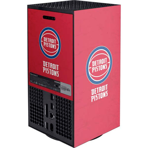 NBA Detroit Pistons Distressed Xbox Series X Console Skin