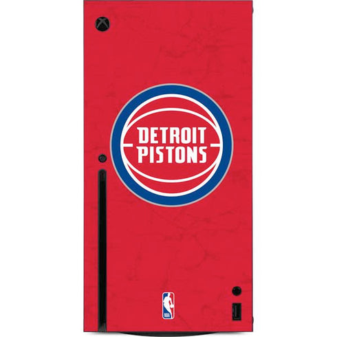 NBA Detroit Pistons Distressed Xbox Series X Console Skin