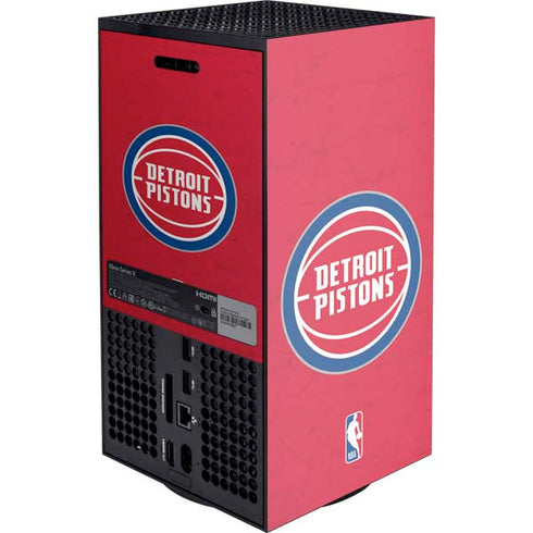 NBA Detroit Pistons Distressed XBox Series X Digital Edition Console Skin