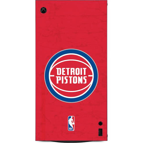 NBA Detroit Pistons Distressed XBox Series X Digital Edition Console Skin