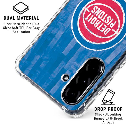 NBA Detroit Pistons Hardwood Classics Galaxy A36 5G Clear Case