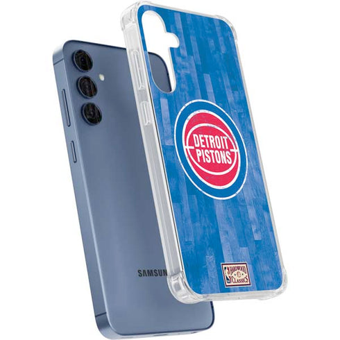 NBA Detroit Pistons Hardwood Classics Galaxy A55 5G Clear Case