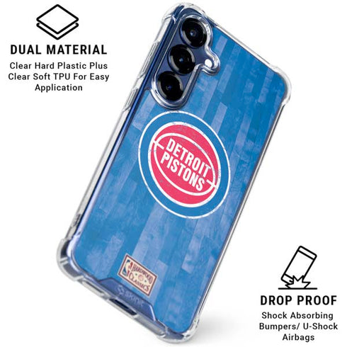 NBA Detroit Pistons Hardwood Classics Galaxy S25 FE Clear Case