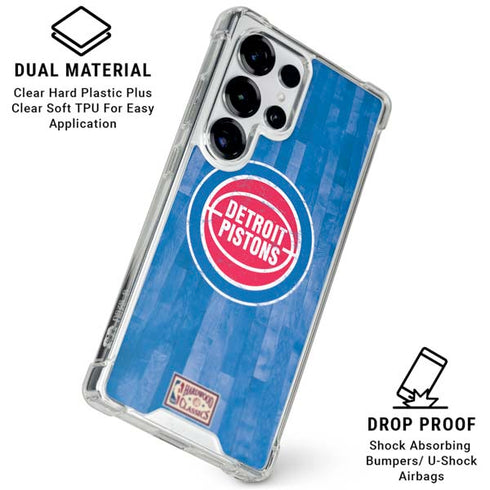 NBA Detroit Pistons Hardwood Classics Galaxy S26 Ultra Clear Case