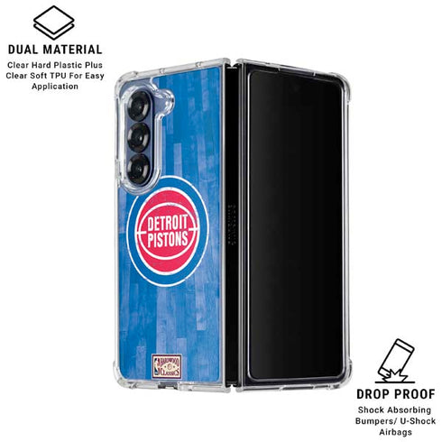 NBA Detroit Pistons Hardwood Classics Galaxy Z Fold6 Clear Case
