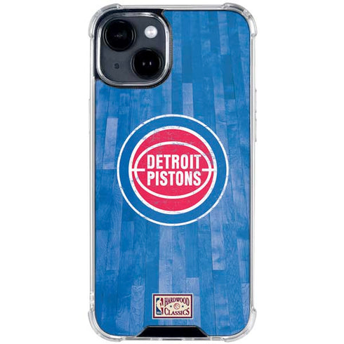 NBA Detroit Pistons Hardwood Classics iPhone 15 Clear Case