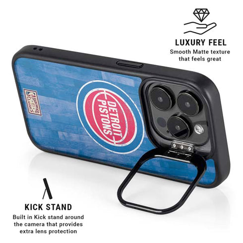 NBA Detroit Pistons Hardwood Classics iPhone 15 Pro Max Kickstand Case