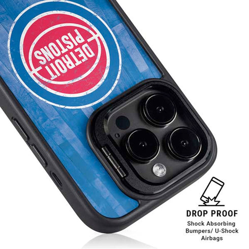 NBA Detroit Pistons Hardwood Classics iPhone 15 Pro Max Kickstand Case