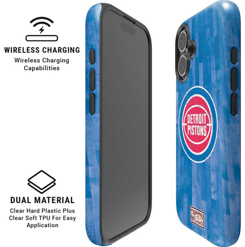 NBA Detroit Pistons Hardwood Classics iPhone 16 Magsafe Impact Case