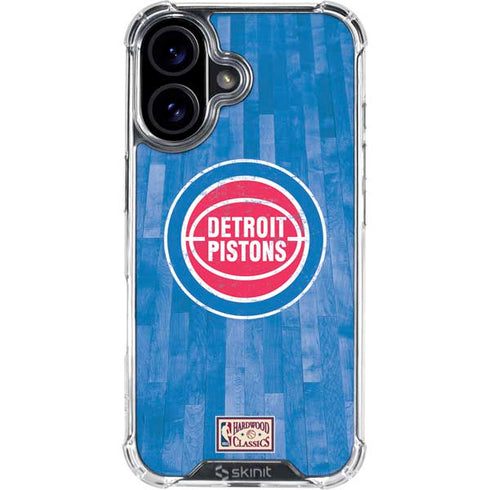 NBA Detroit Pistons Hardwood Classics iPhone 16 Plus Clear Case