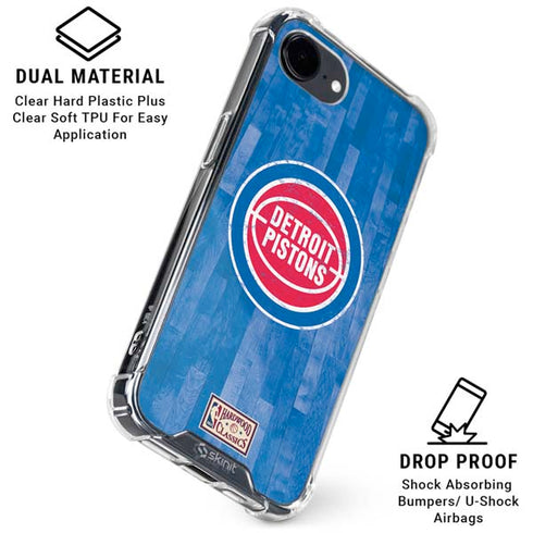 NBA Detroit Pistons Hardwood Classics iPhone 16e Clear Case