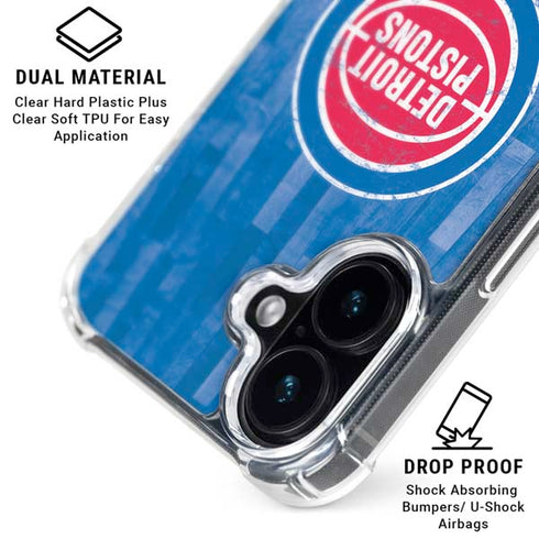 NBA Detroit Pistons Hardwood Classics iPhone 17 Clear Case