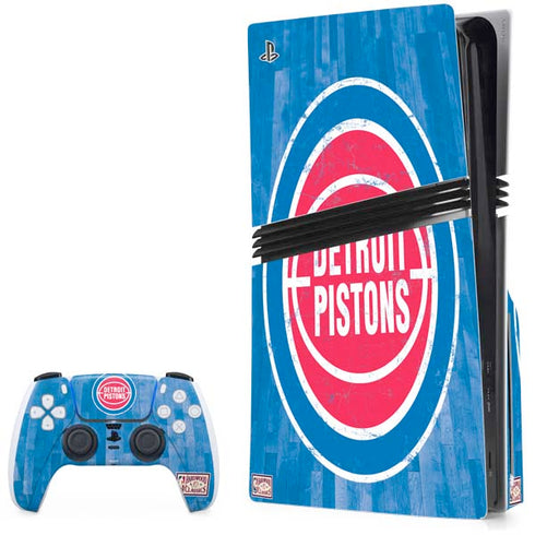 NBA Detroit Pistons Hardwood Classics PS5 Pro Disk Bundle Skin