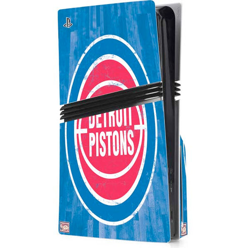 NBA Detroit Pistons Hardwood Classics PS5 Pro Disk Console Skin