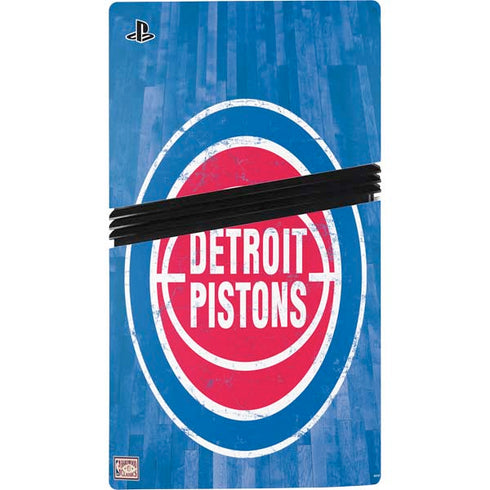 NBA Detroit Pistons Hardwood Classics PS5 Pro Disk Console Skin
