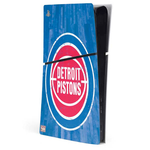 NBA Detroit Pistons Hardwood Classics PS5 Slim Digital Edition Console Skin