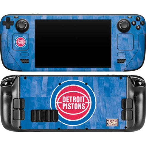 NBA Detroit Pistons Hardwood Classics Steam Deck Handheld Gaming Computer OLED Skin