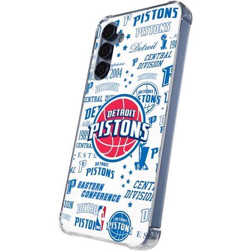 NBA Detroit Pistons Historic Blast Galaxy A55 5G Clear Case