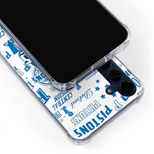 NBA Detroit Pistons Historic Blast Galaxy A55 5G Clear Case