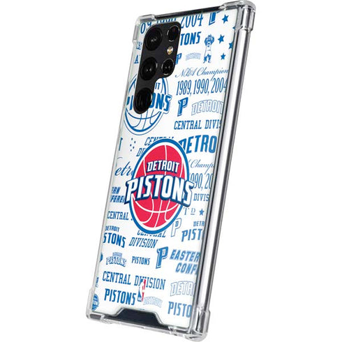 NBA Detroit Pistons Historic Blast Galaxy S23 Ultra Clear Case