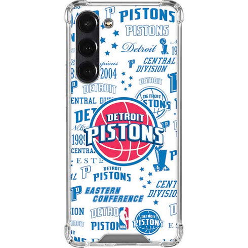 NBA Detroit Pistons Historic Blast Galaxy S24 FE Clear Case