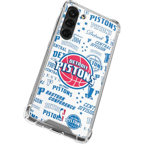 NBA Detroit Pistons Historic Blast Galaxy S24 FE Clear Case