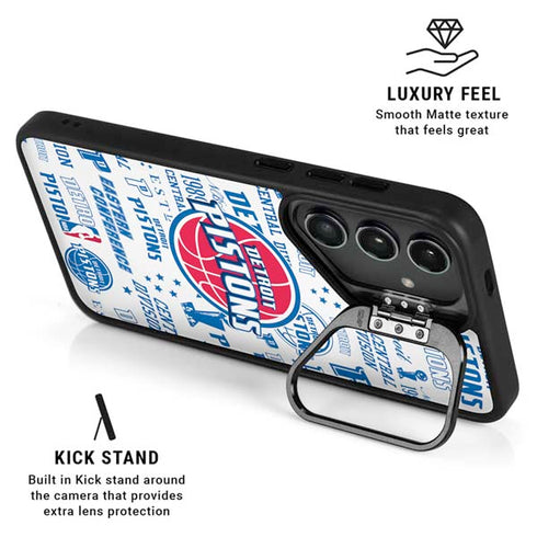 NBA Detroit Pistons Historic Blast Galaxy S25 Plus Kickstand Case